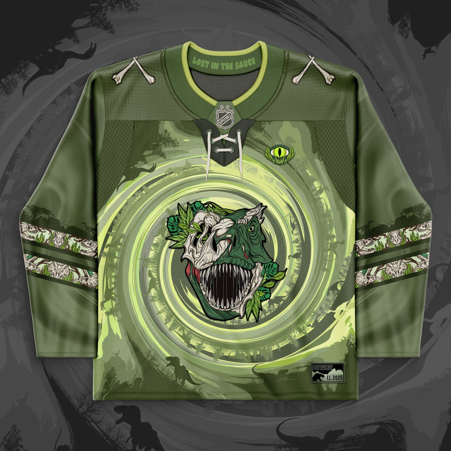 🦴🪨🦖 1/2 The JURASSIC Hockey Jersey [LE 35]